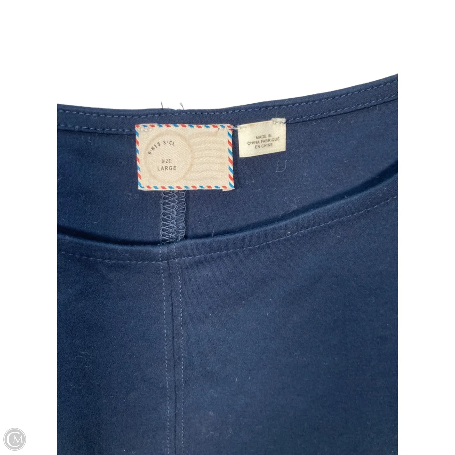 Top Short Sleeve By Postmark In Blue, Size: L