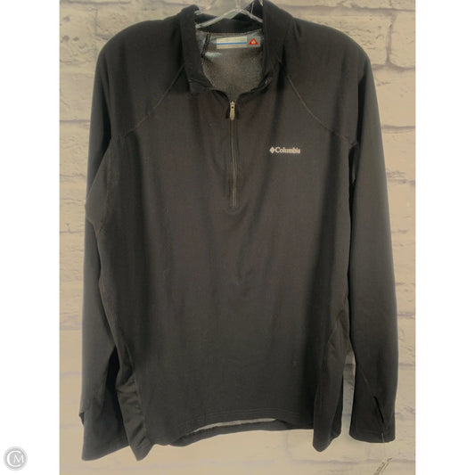 Athletic Top Long Sleeve Collar By Columbia In Black, Size: Xl