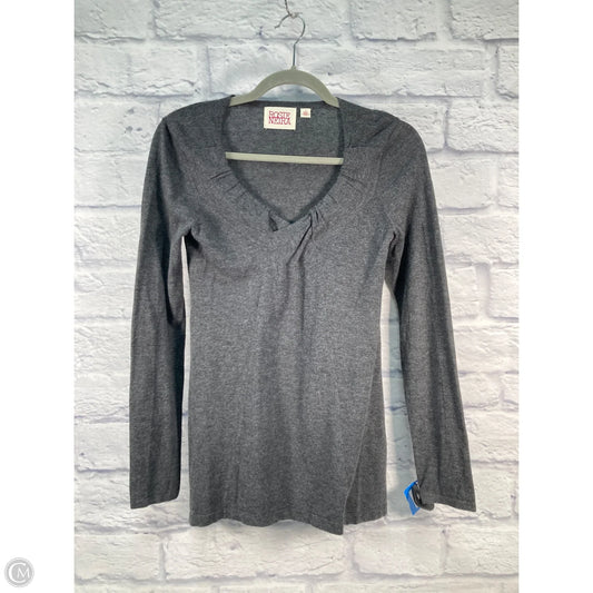 Top Long Sleeve By Anthropologie In Grey, Size: S