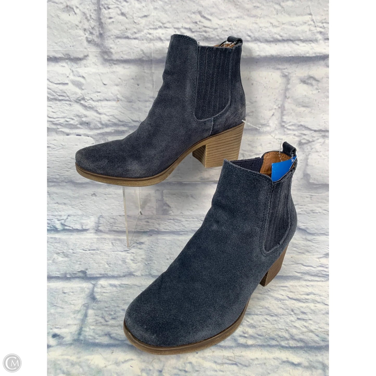 Boots Ankle Heels By Sofft In Blue, Size: 6.5