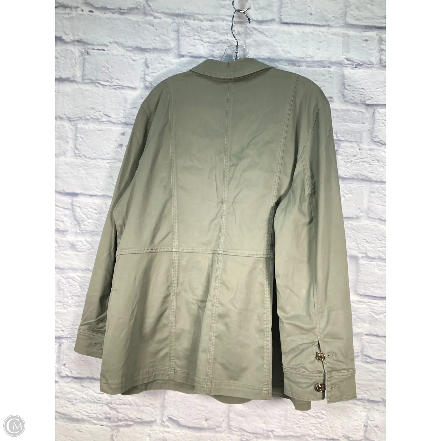 Jacket Utility By Chicos In Green, Size: Xl