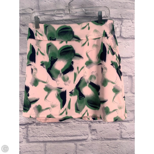 Athletic Skort By Adidas In Green & Pink, Size: Xl