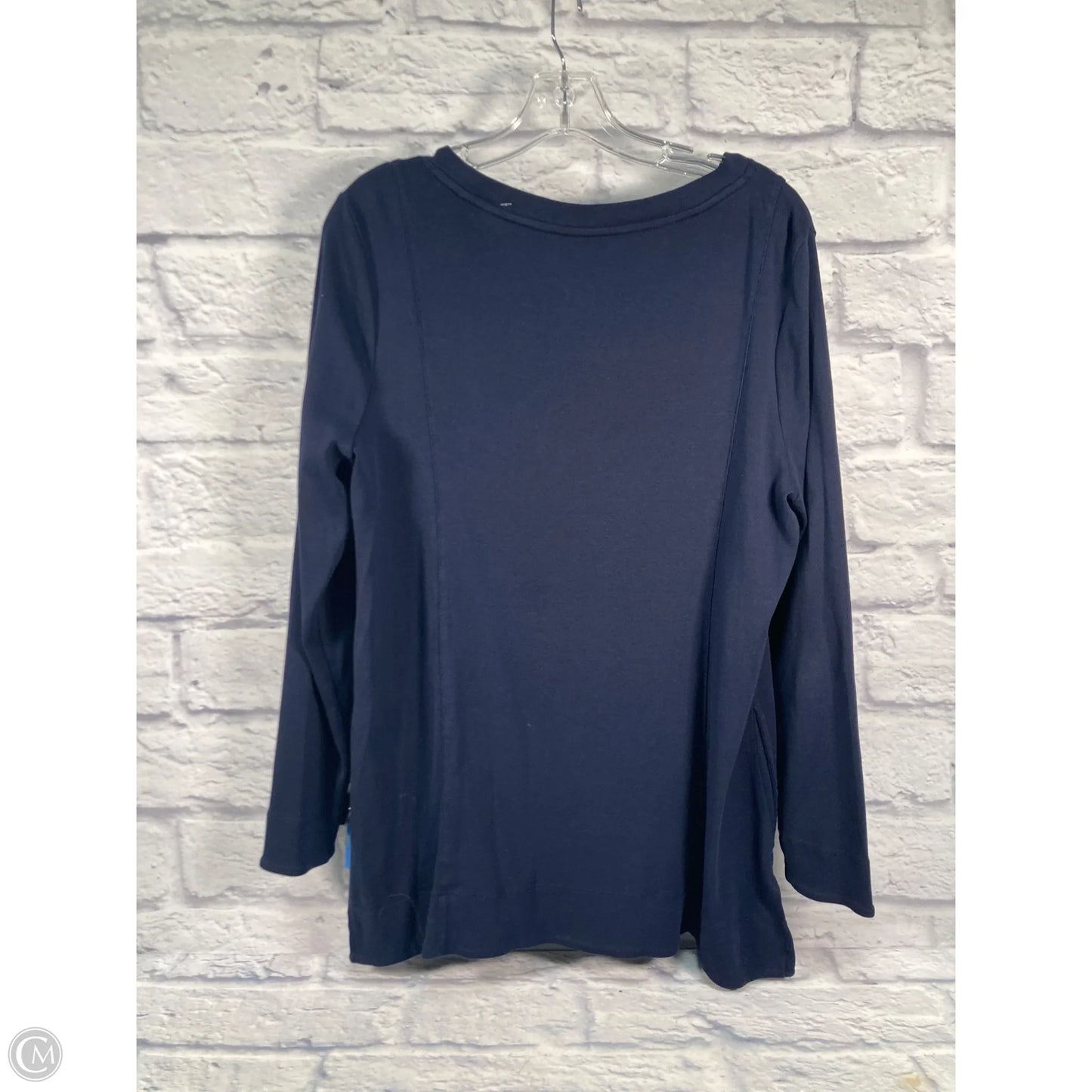 Top Long Sleeve Basic By Chicos In Blue, Size: L