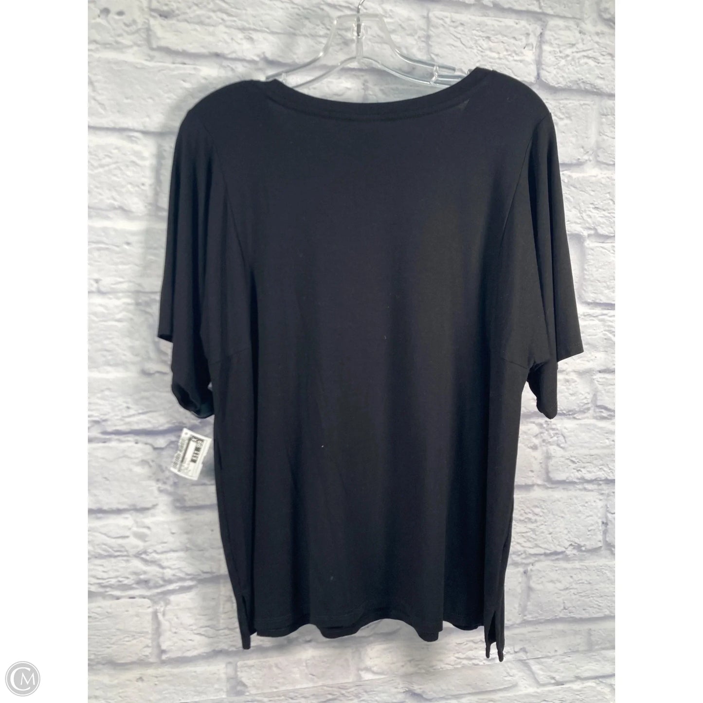 Top Short Sleeve Basic By Chicos In Black, Size: L