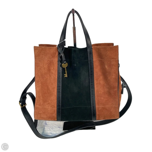 Crossbody Leather By Fossil, Size: Medium