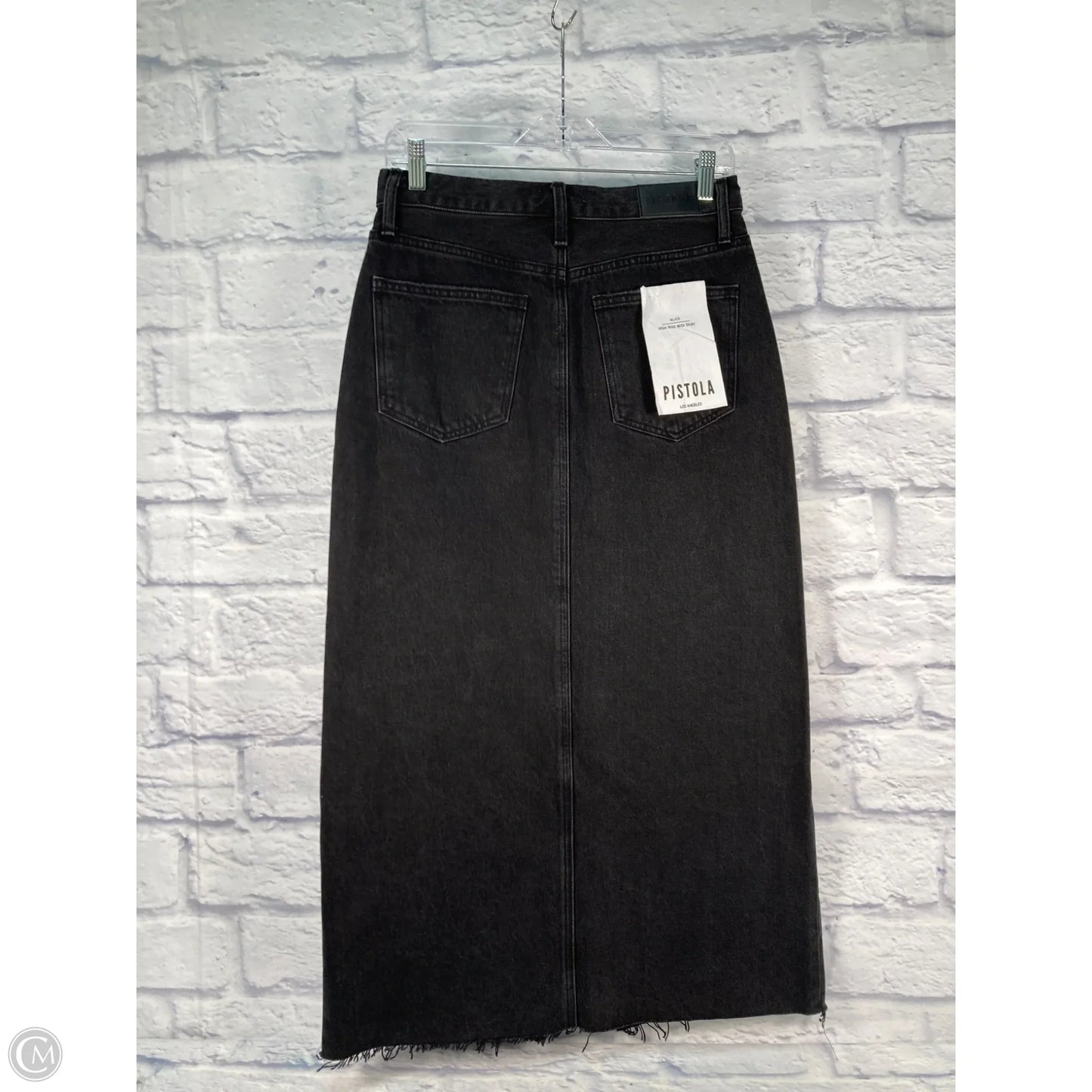 Skirt Midi By Pistola In Black Denim, Size: 6