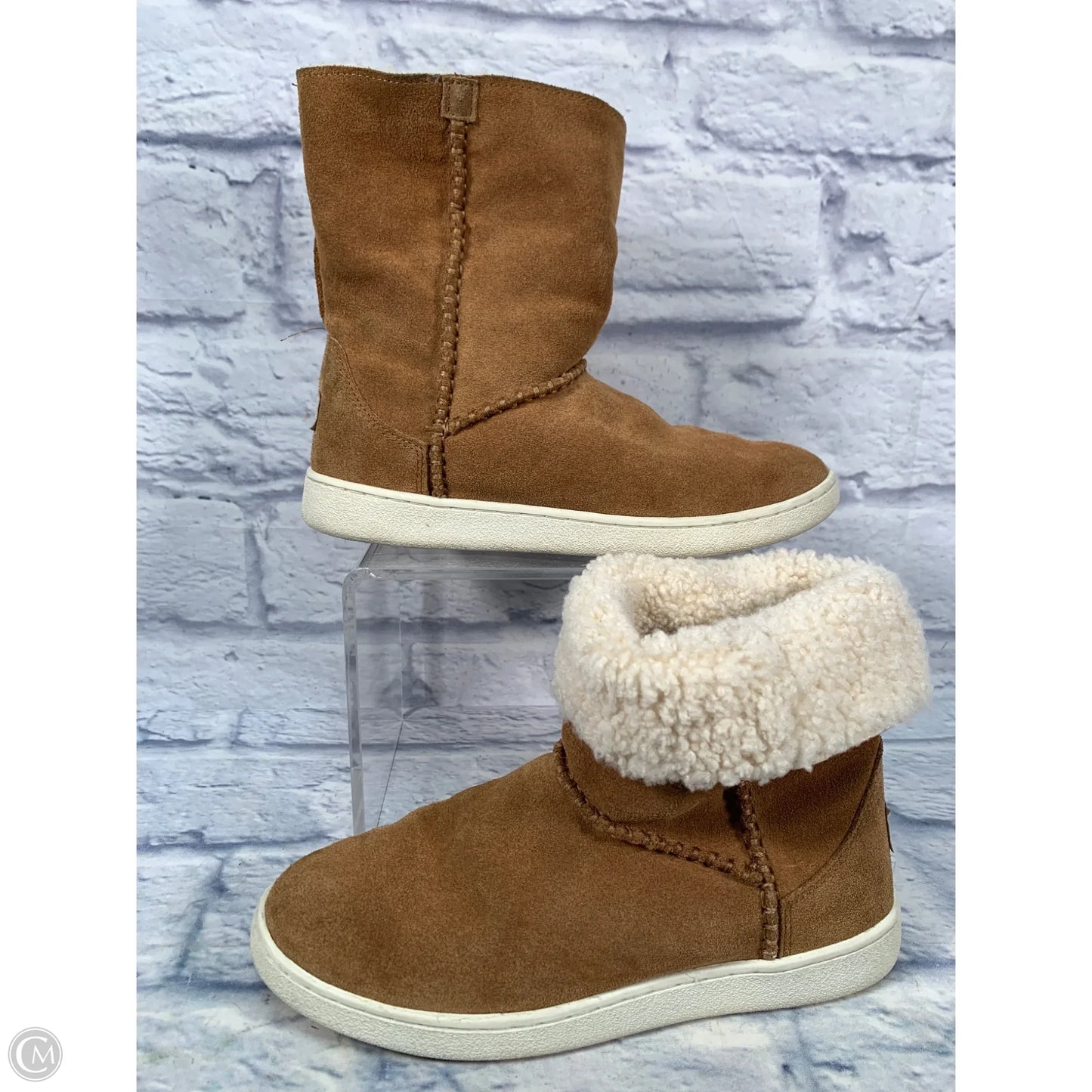 Boots Designer By Ugg In Brown, Size: 8