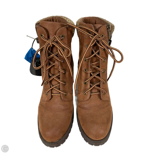 Boots Ankle Heels By Mia In Brown, Size: 9