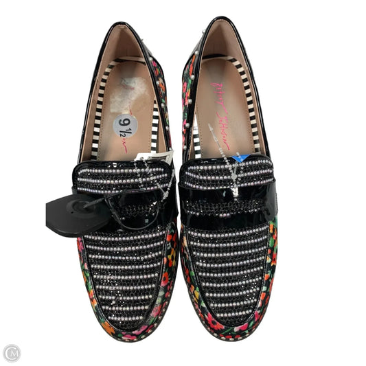 Shoes Flats By Betsey Johnson In Black & Pink, Size: 9.5