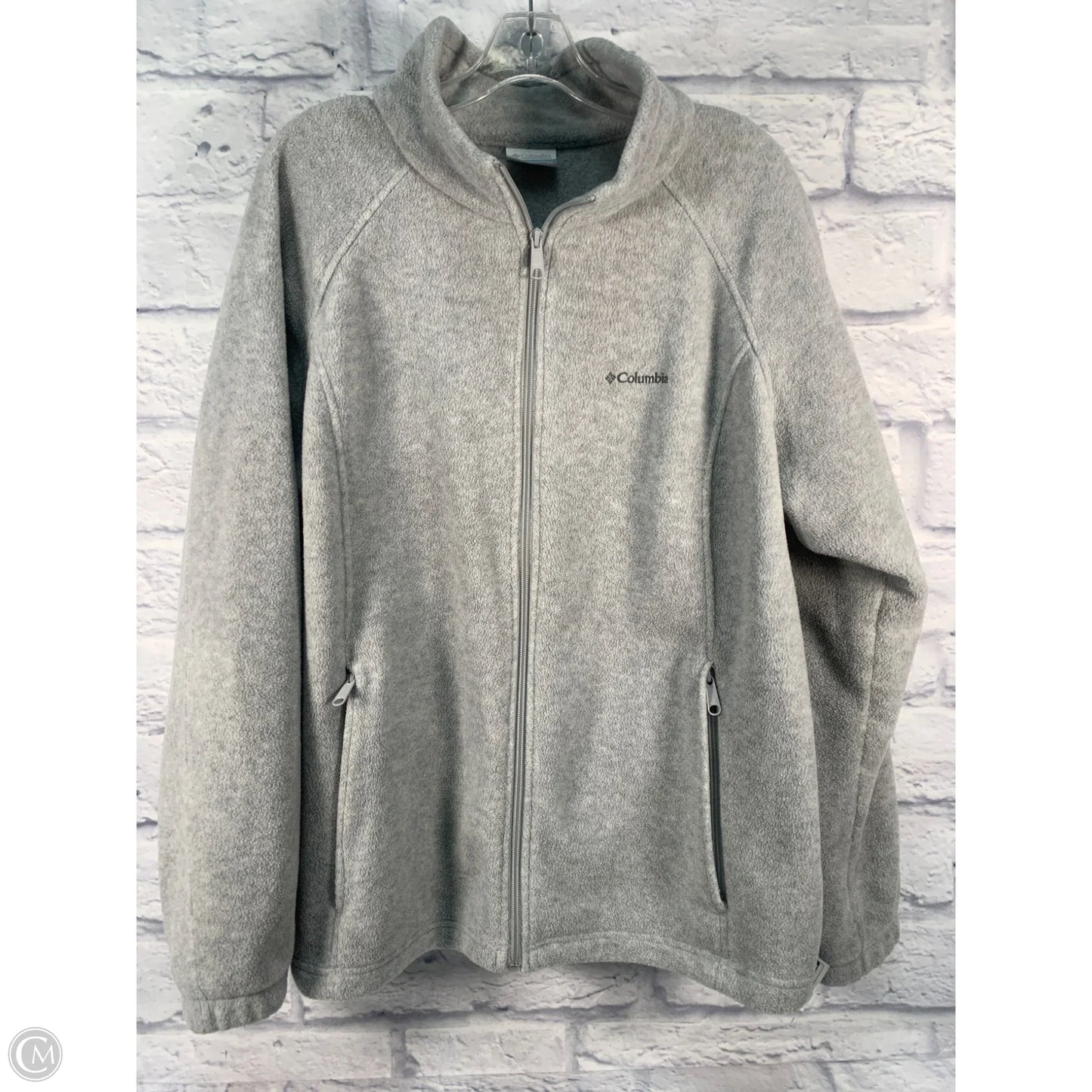 Jacket Fleece By Columbia In Grey, Size: 2x