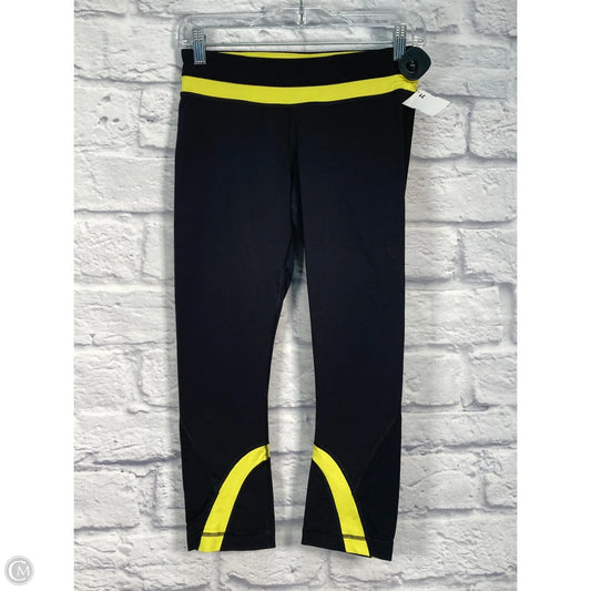 Athletic Capris By Lululemon In Black & Green, Size: S