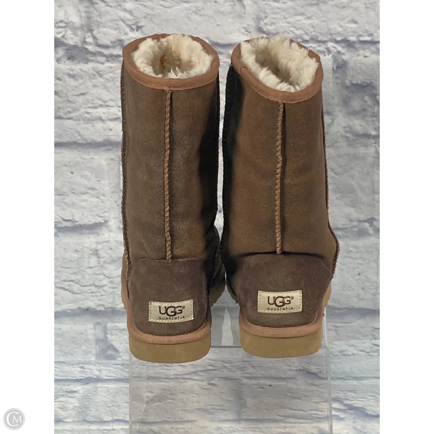 Boots Designer By Ugg In Brown, Size: 7