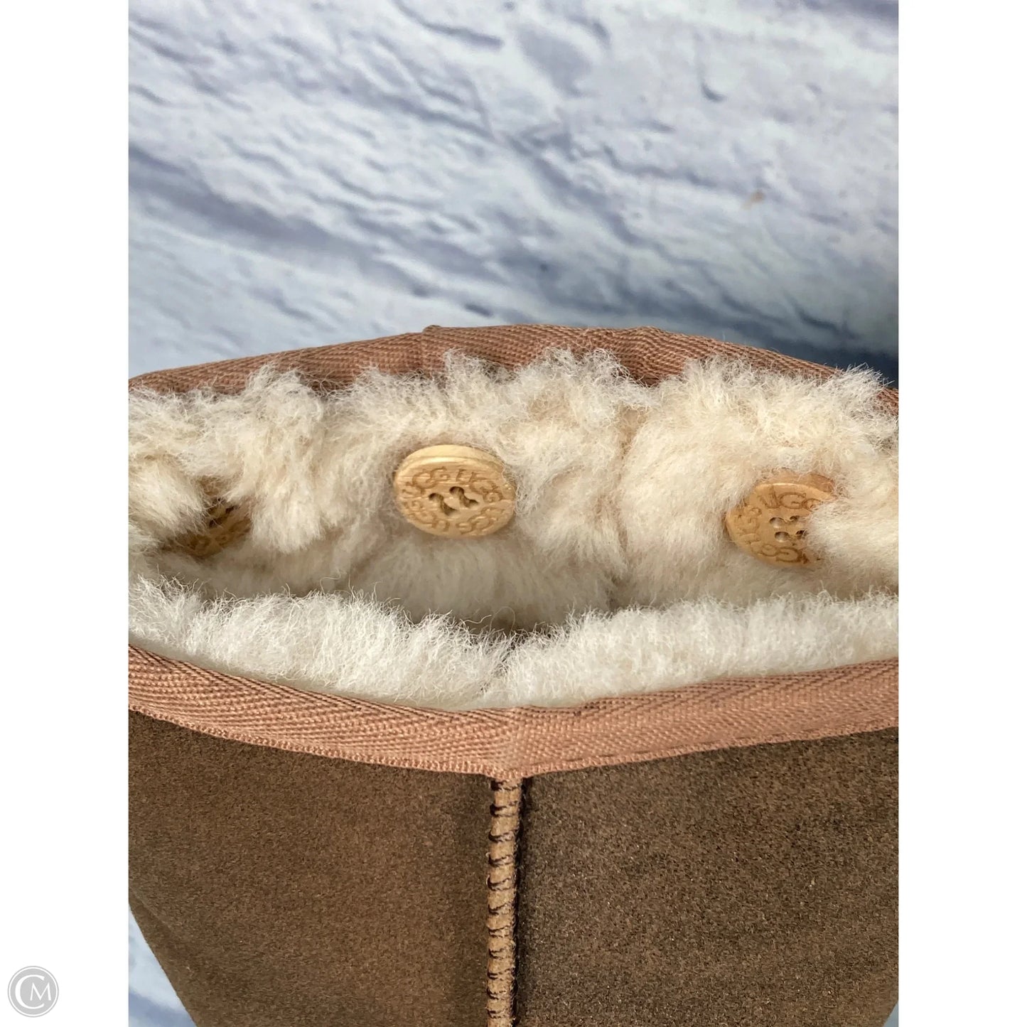 Boots Designer By Ugg In Brown, Size: 7