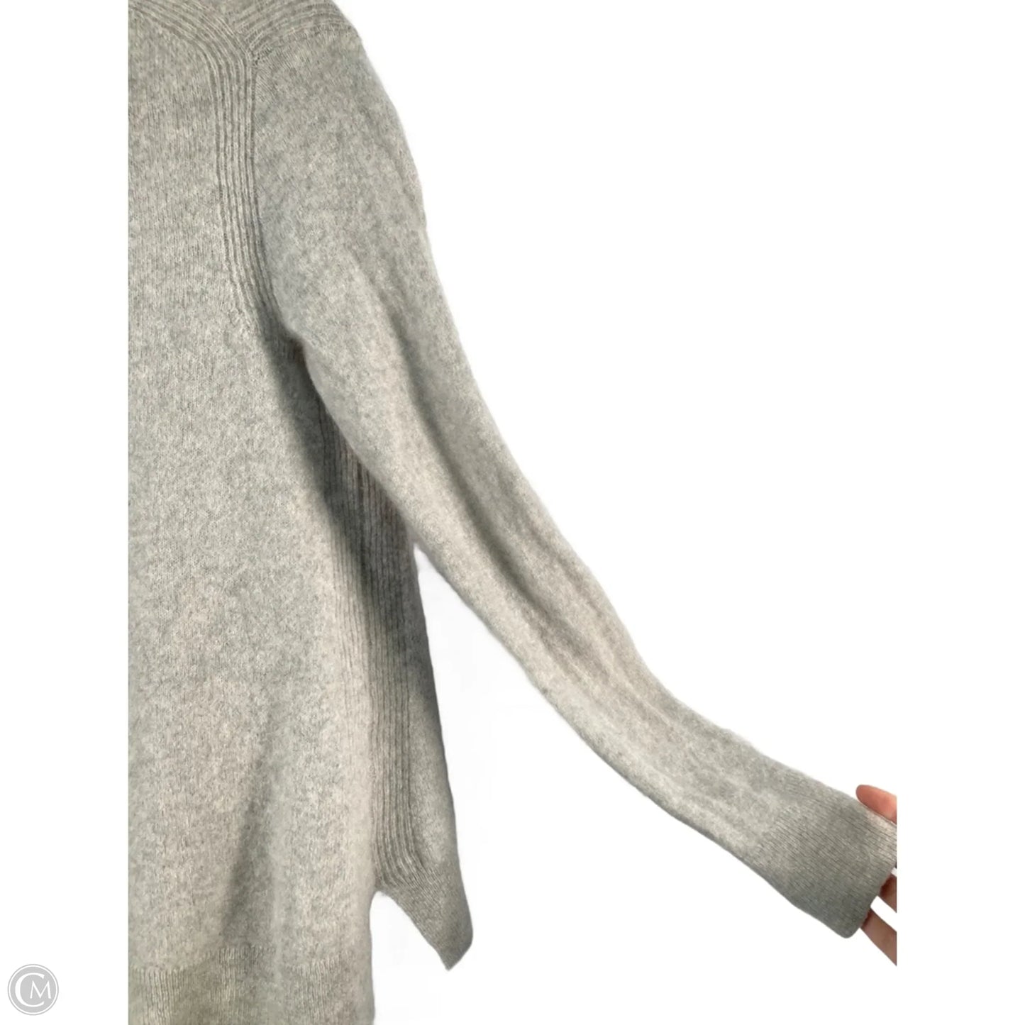 Sweater Cardigan Cashmere By Saks Fifth Avenue In Grey, Size: S