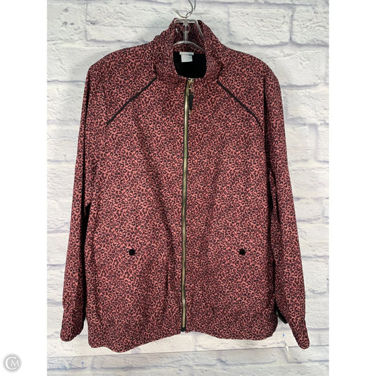 Athletic Jacket By Chicos In Animal Print, Size: Xl