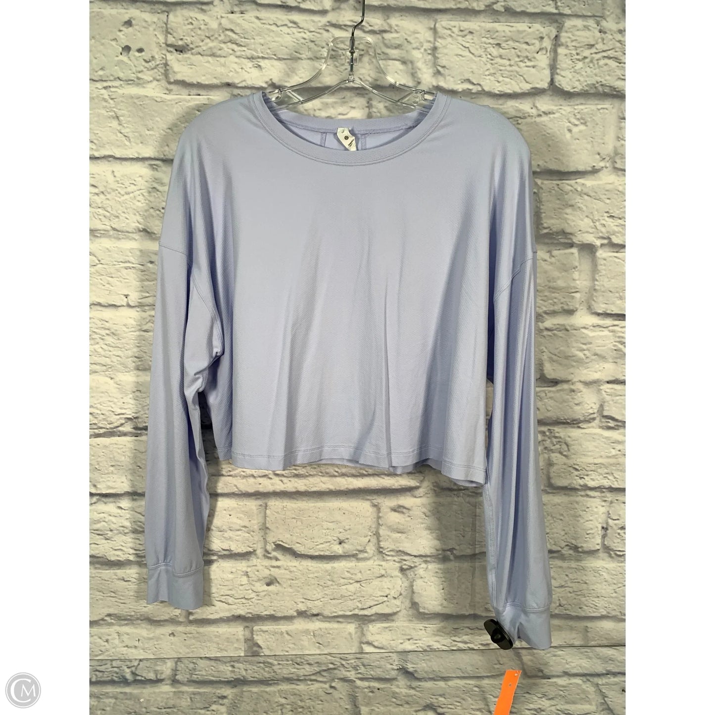 Athletic Top Long Sleeve Crewneck By Lululemon In Blue, Size: M