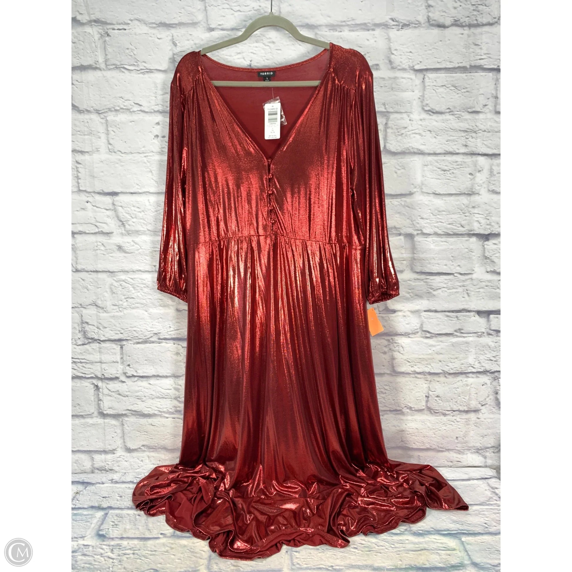 torrid red dress Dress Party Midi By Torrid In Red, Size: 1x