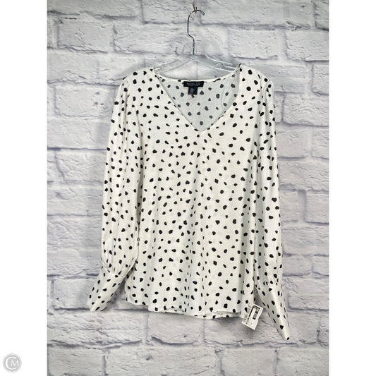 Blouse Long Sleeve By Rachel Zoe In Black & White, Size: M