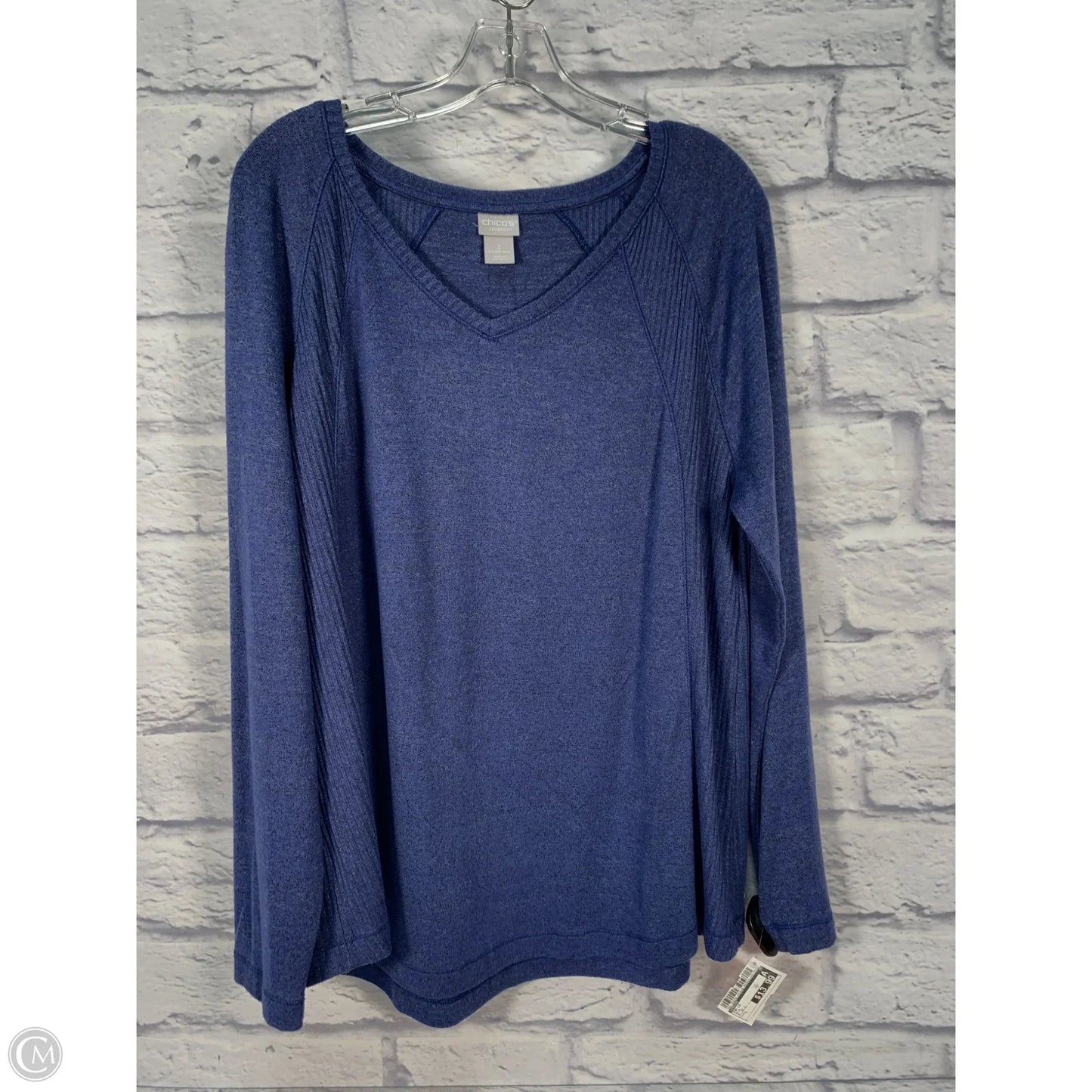 Top Long Sleeve By Chicos In Blue, Size: L