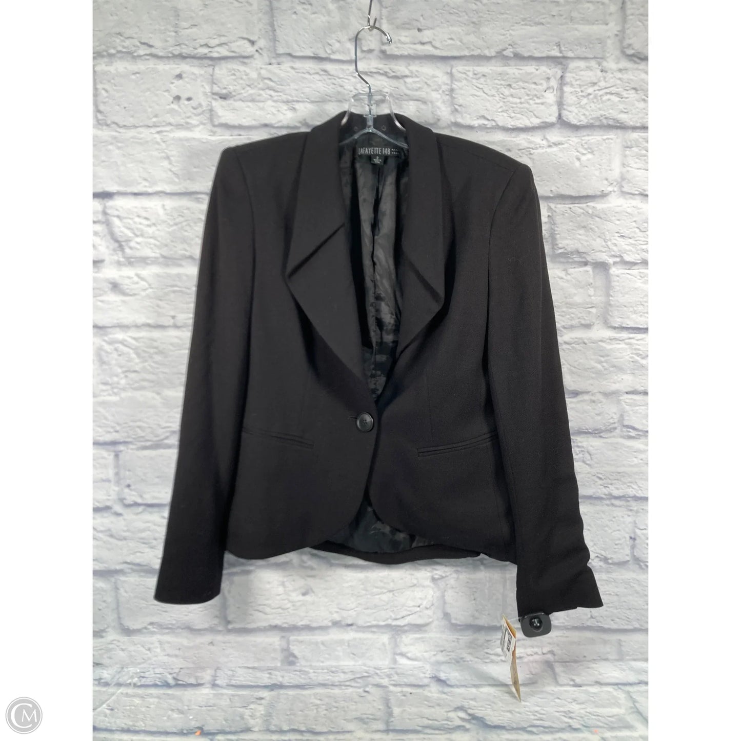 Blazer Designer By Lafayette 148 In Black, Size: Xs