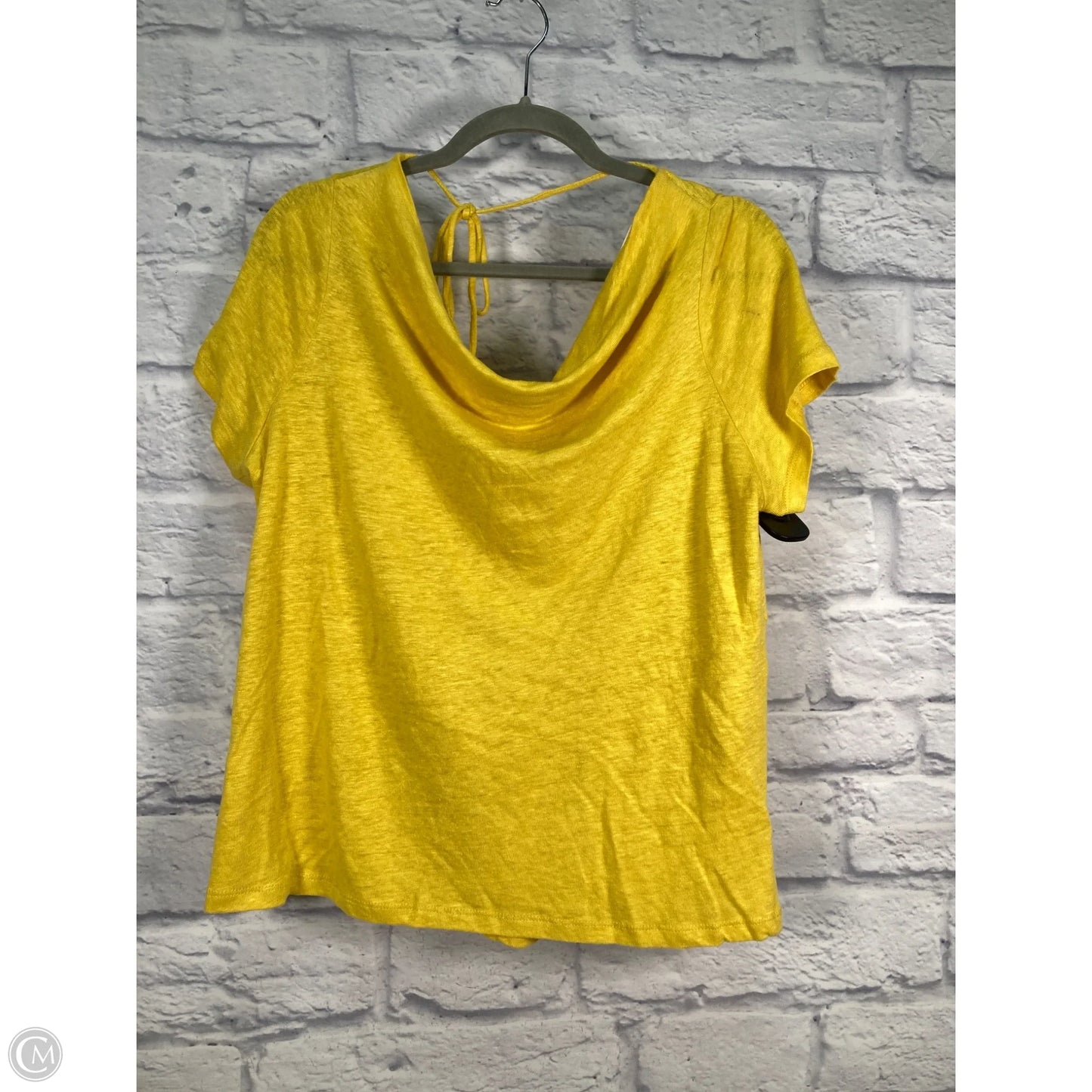 Top Short Sleeve By Maeve In Yellow, Size: M