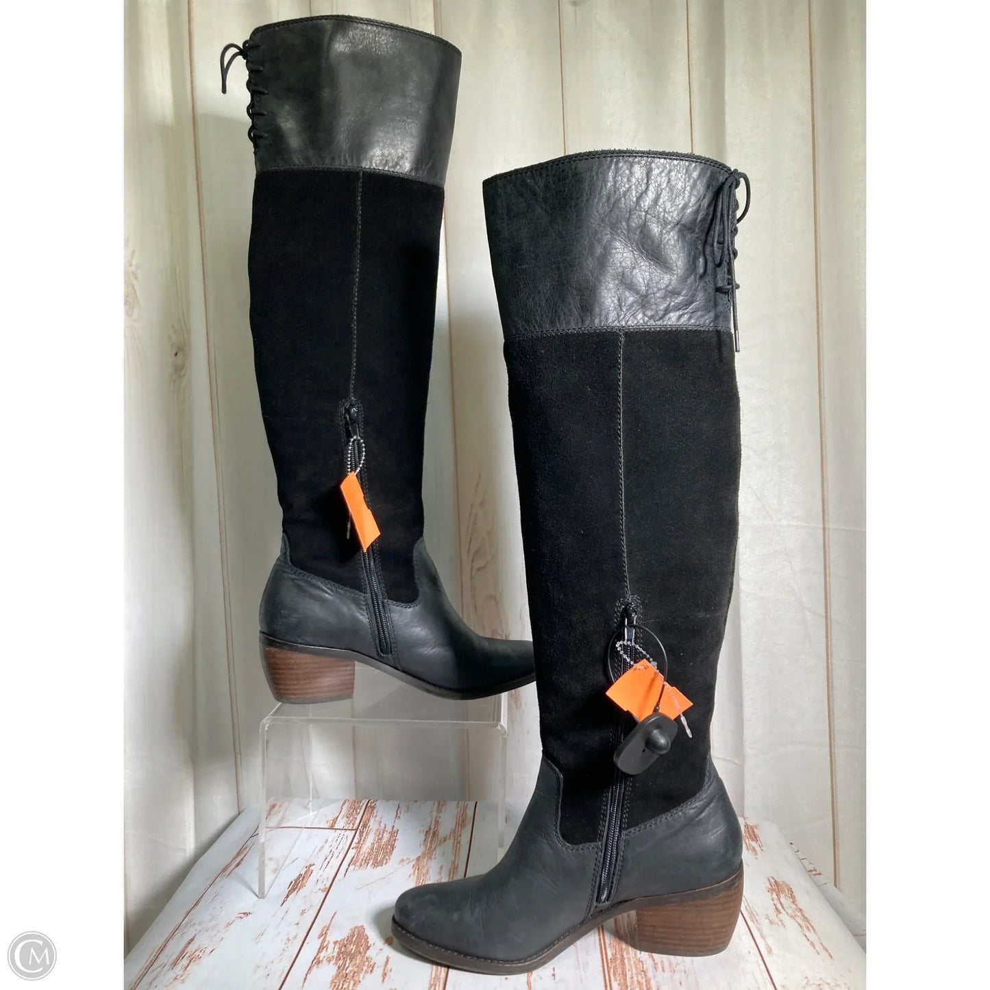 Boots Knee Heels By Lucky Brand In Black, Size: 9