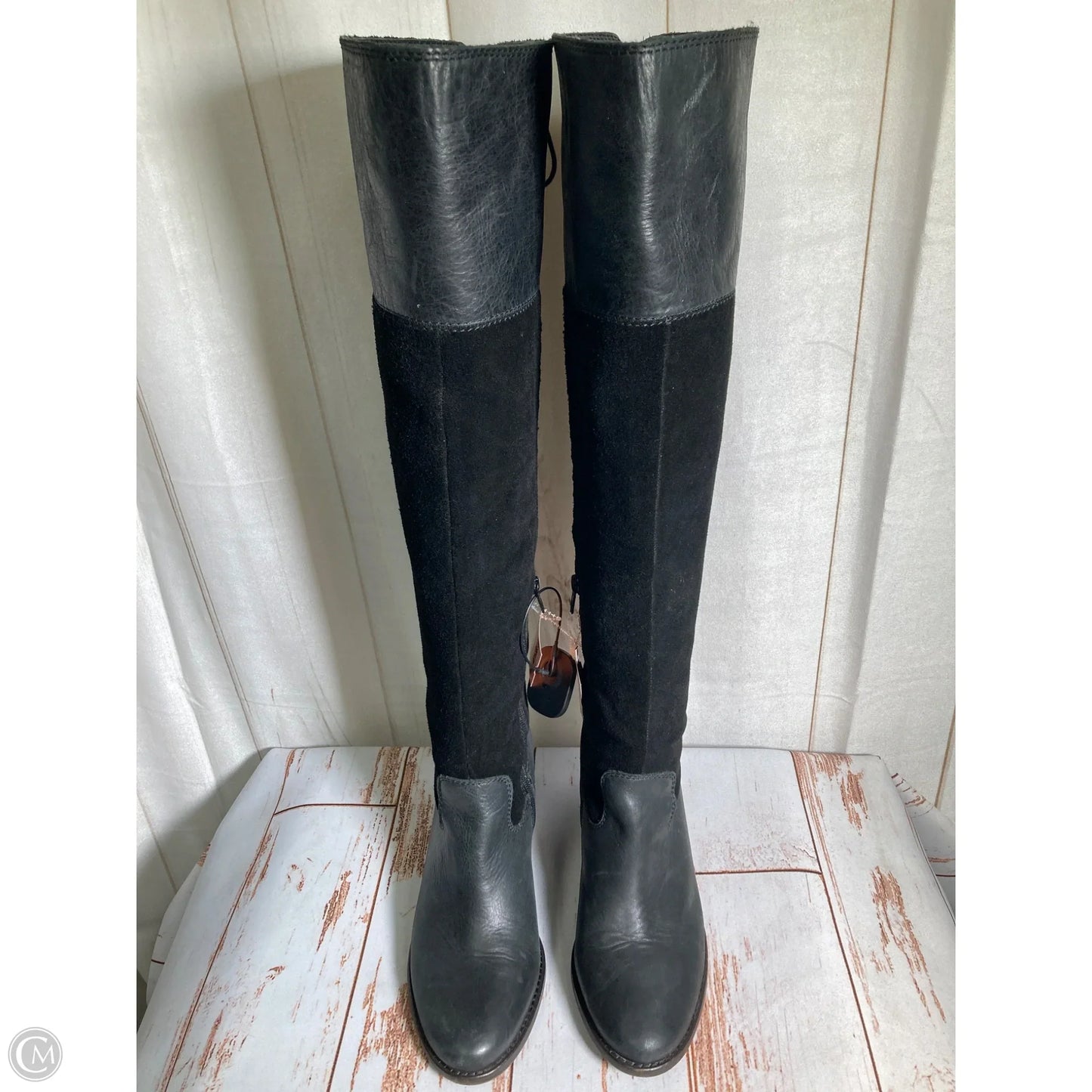 Boots Knee Heels By Lucky Brand In Black, Size: 9