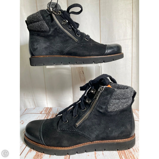 Boots Leather By Clothes Mentor In Black, Size: 9.5