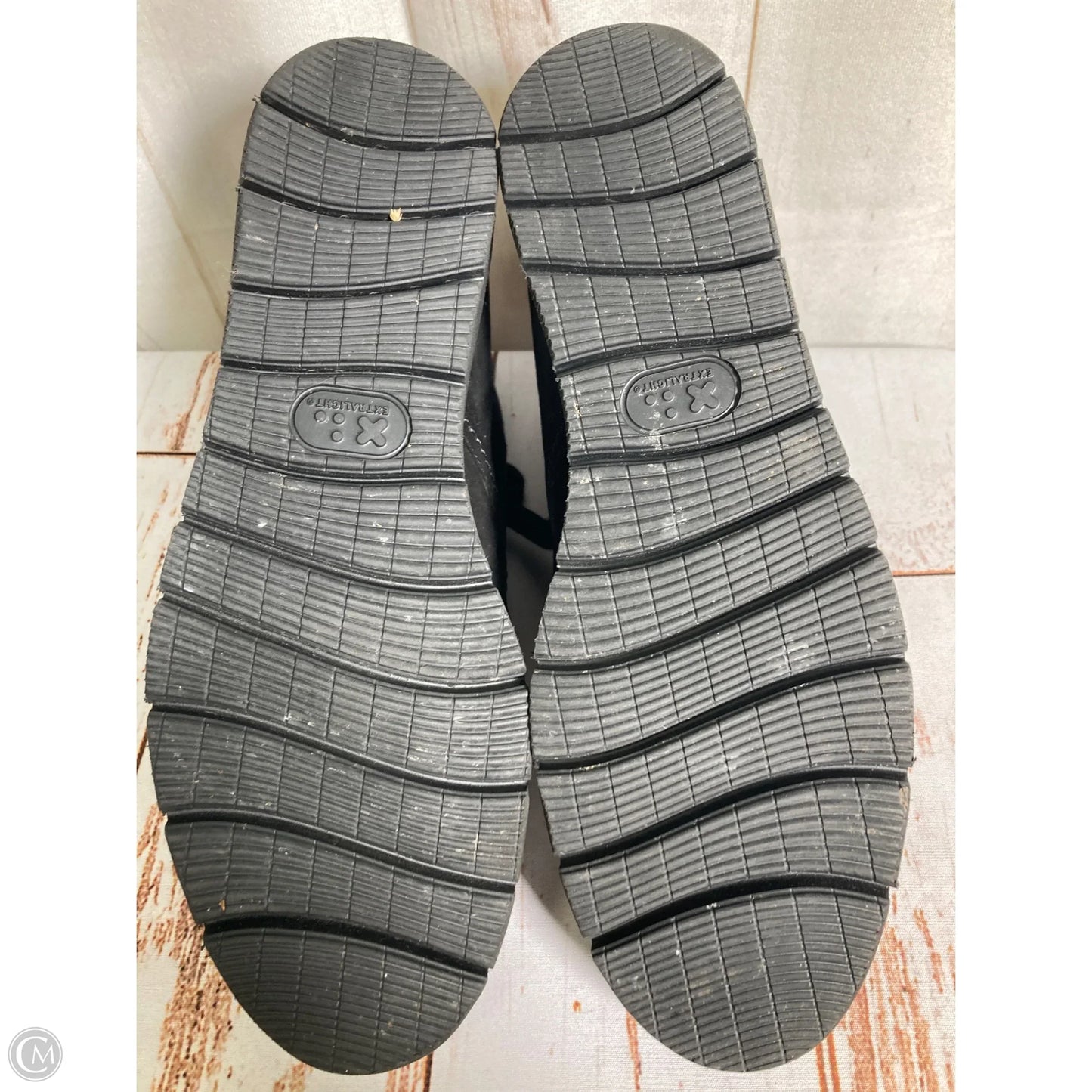 Boots Leather By Clothes Mentor In Black, Size: 9.5