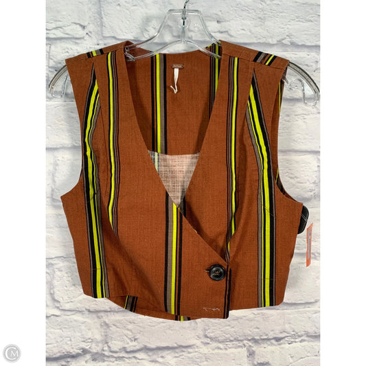 Vest Other By Free People In Brown & Yellow, Size: S