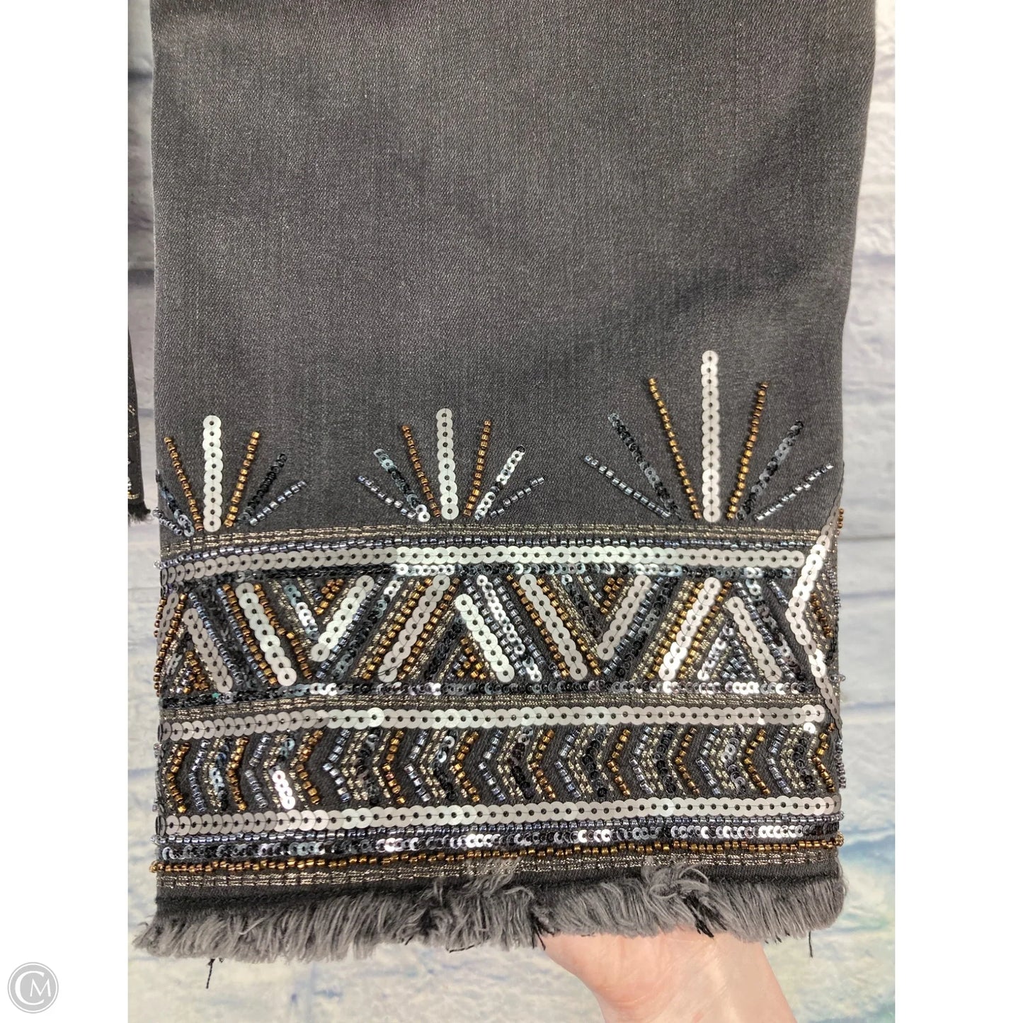 Jeans Straight By John Mark In Black Denim, Size: 16