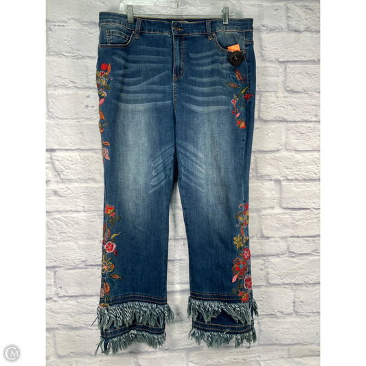 Jeans Straight By John Mark In Blue Denim, Size: 16