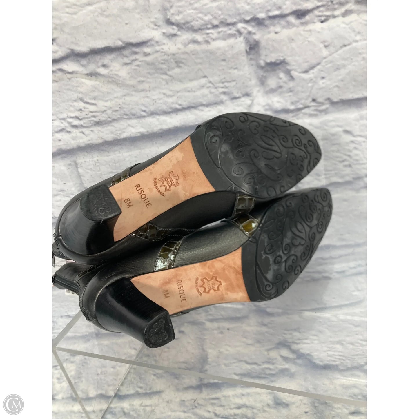 Boots Ankle Heels By Brighton In Bronze, Size: 8