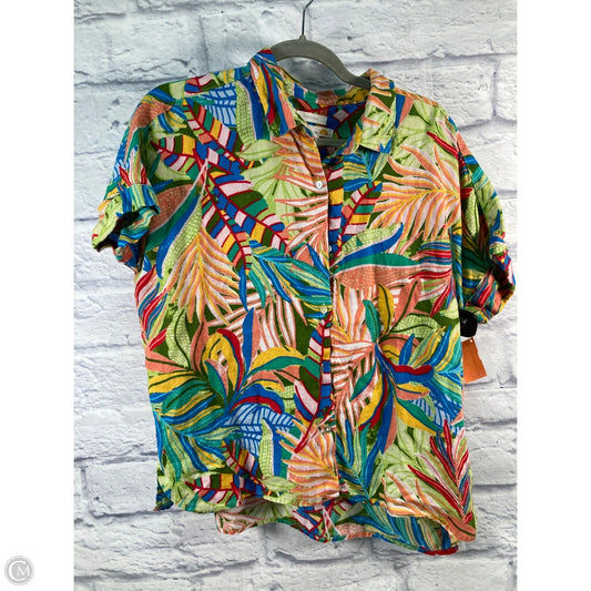 Top Short Sleeve By C And C In Multi-colored, Size: L