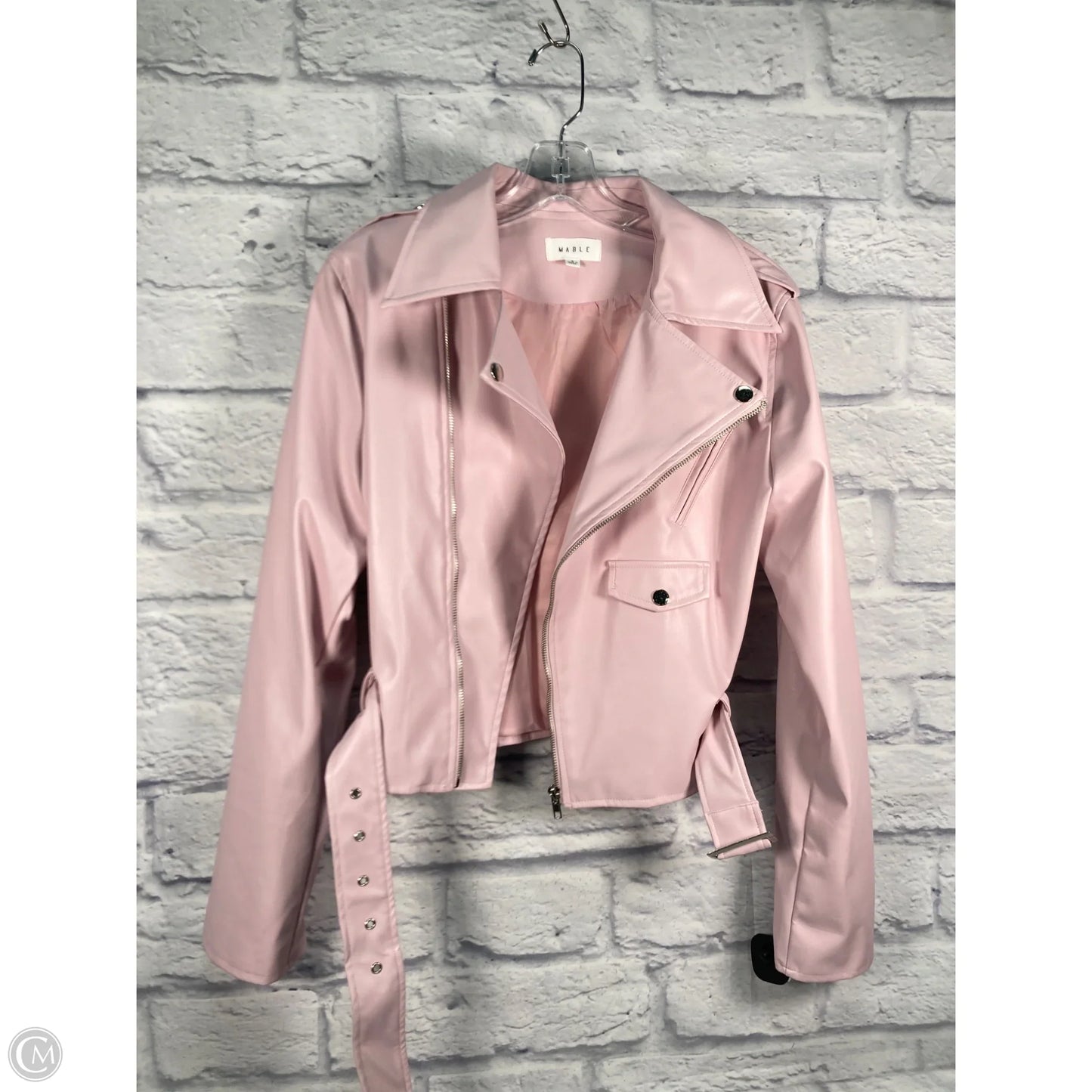 Jacket Moto By Mable In Pink, Size: S