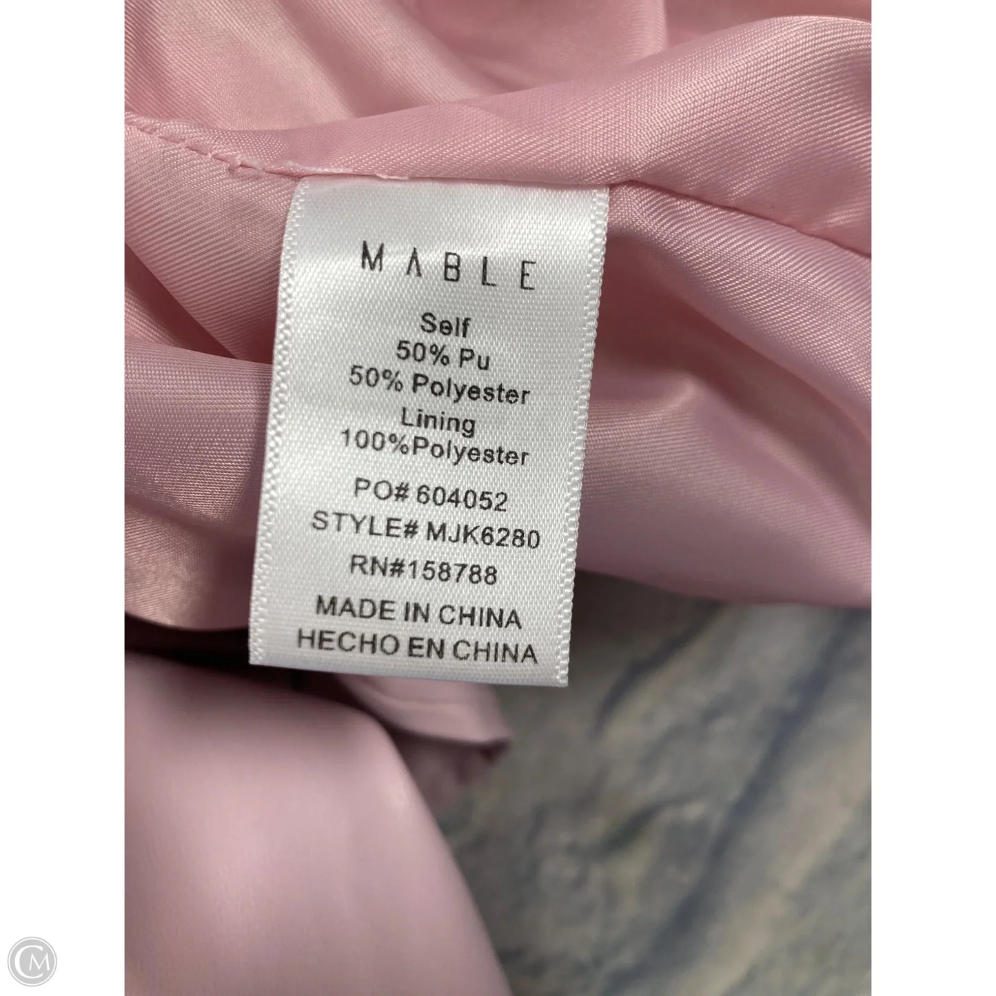 Jacket Moto By Mable In Pink, Size: S