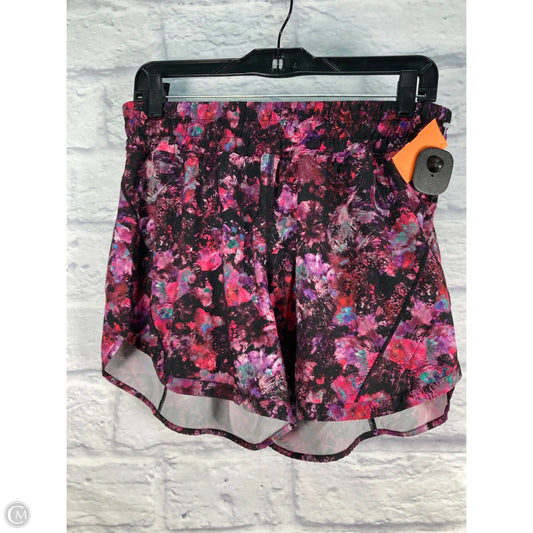 Athletic Shorts By Lululemon In Black & Pink, Size: M