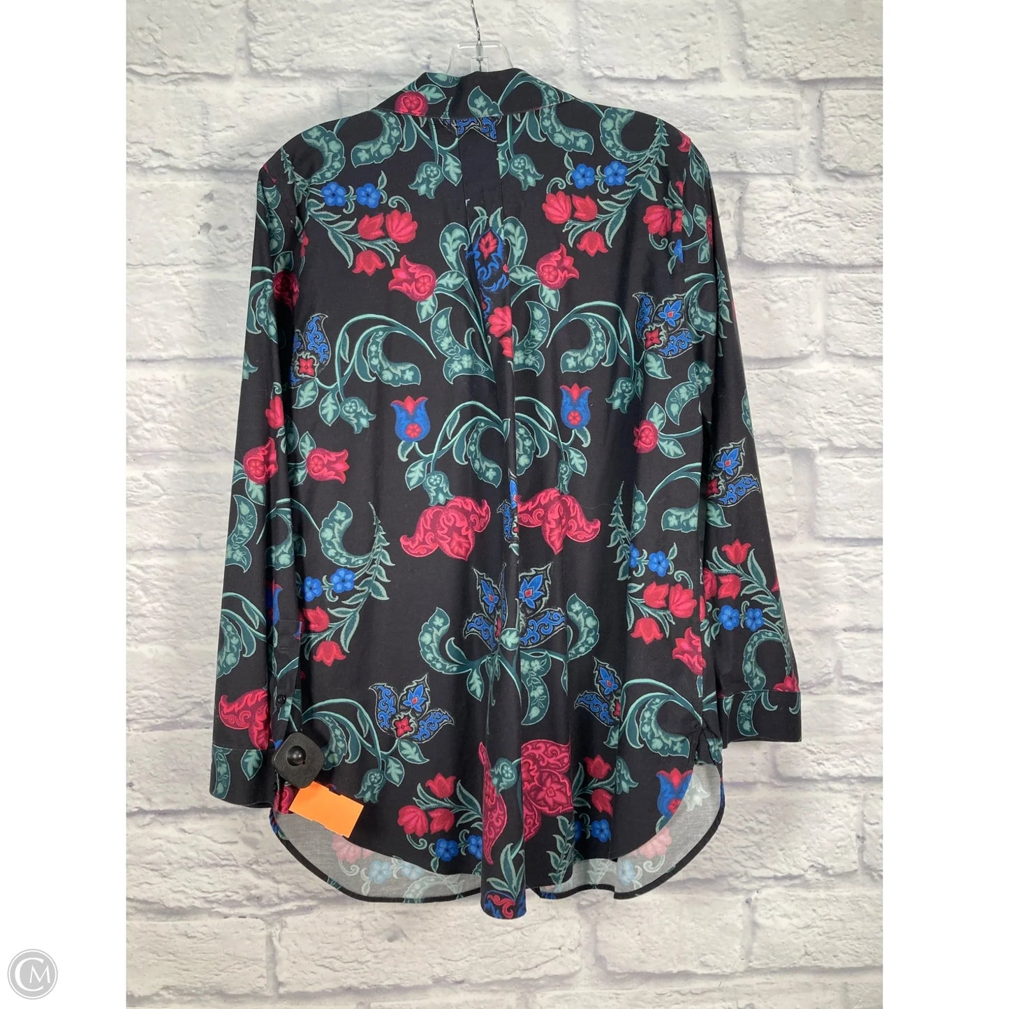 Top Long Sleeve By Chicos In Floral Print, Size: M