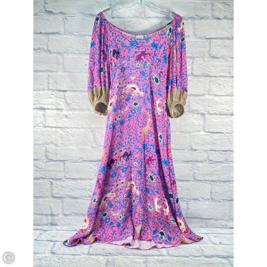 Dress Casual Midi By Tracy Reese In Blue & Pink, Size: Xs