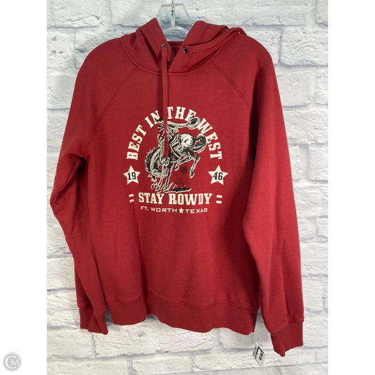 Sweatshirt Hoodie By Rock & Roll In Red, Size: S