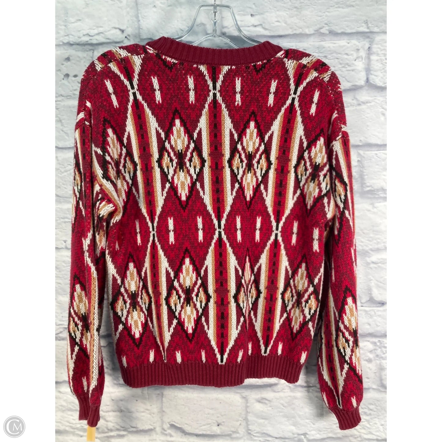 Sweater By Clothes Mentor In Brown & Red, Size: S
