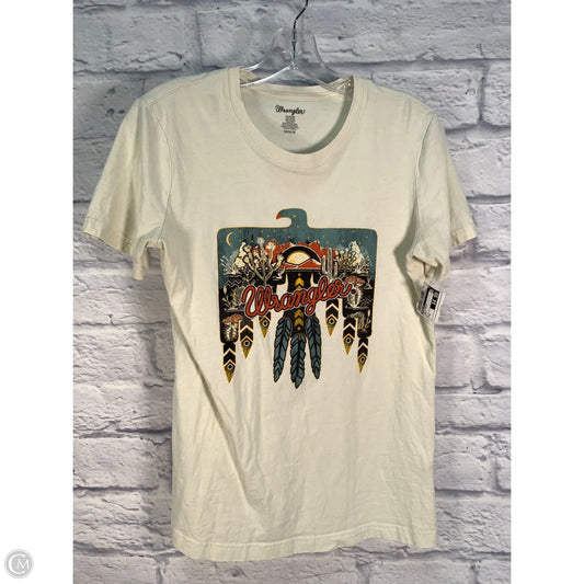 Top Short Sleeve Basic By Wrangler In Cream, Size: M