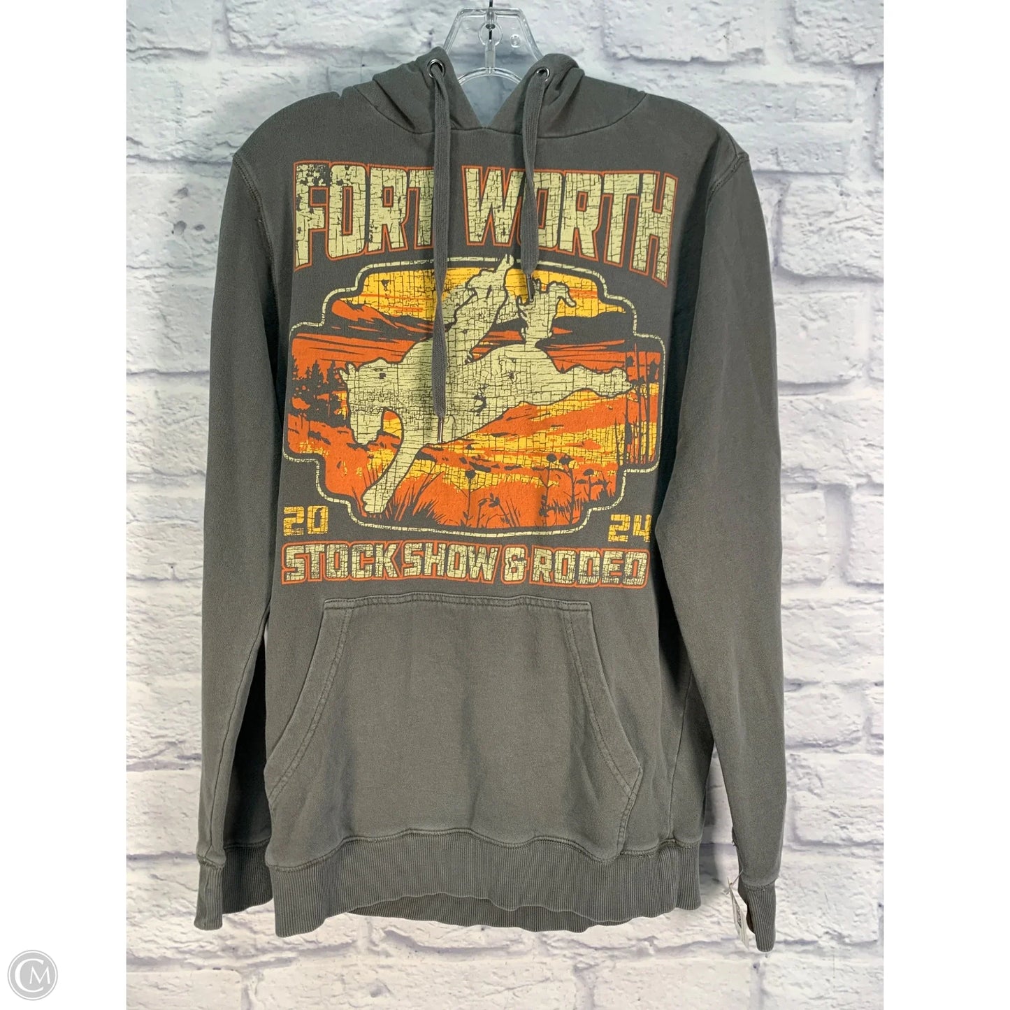 Sweatshirt Hoodie By Clothes Mentor In Grey, Size: S