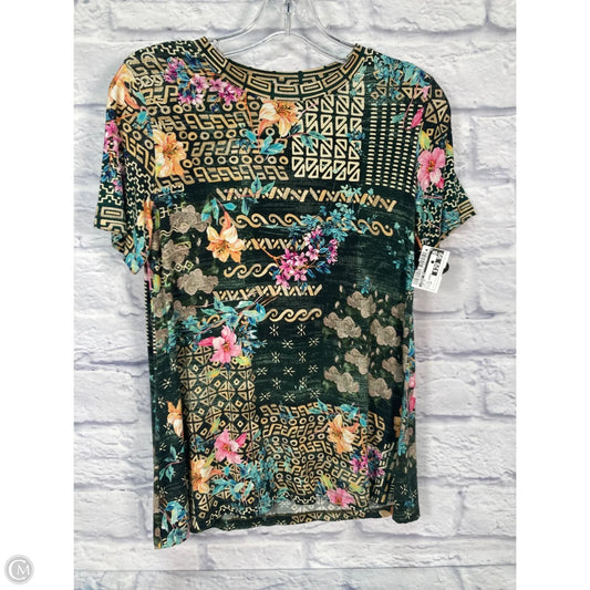 Top Short Sleeve By Johnny Was In Multi-colored, Size: Xs