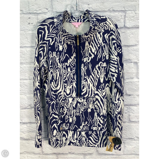 Sweatshirt Designer By Lilly Pulitzer In Blue & White, Size: Xl