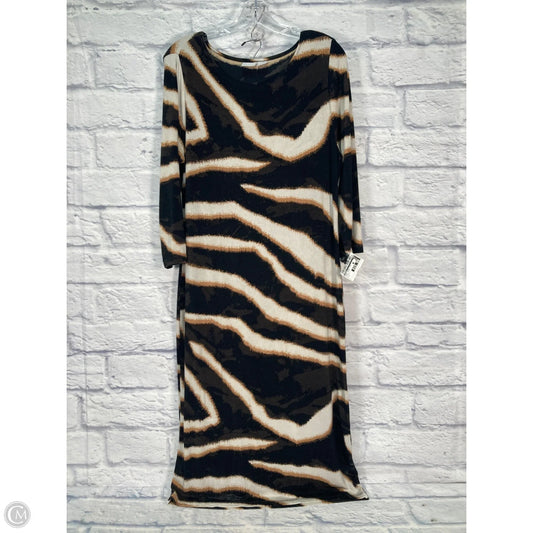Dress Casual Midi By Chicos In Animal Print, Size: L