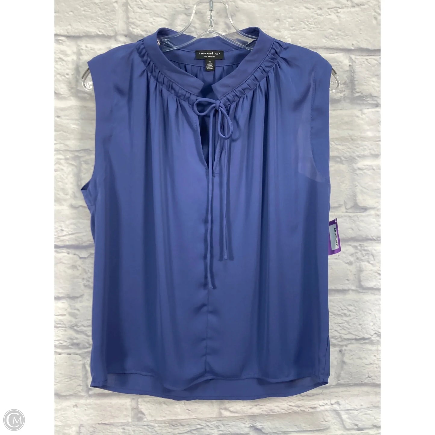 Top Sleeveless By Current Air In Blue, Size: M