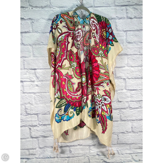 Kimono By Jessica Mcclintok In Cream & Pink, Size: Osfm