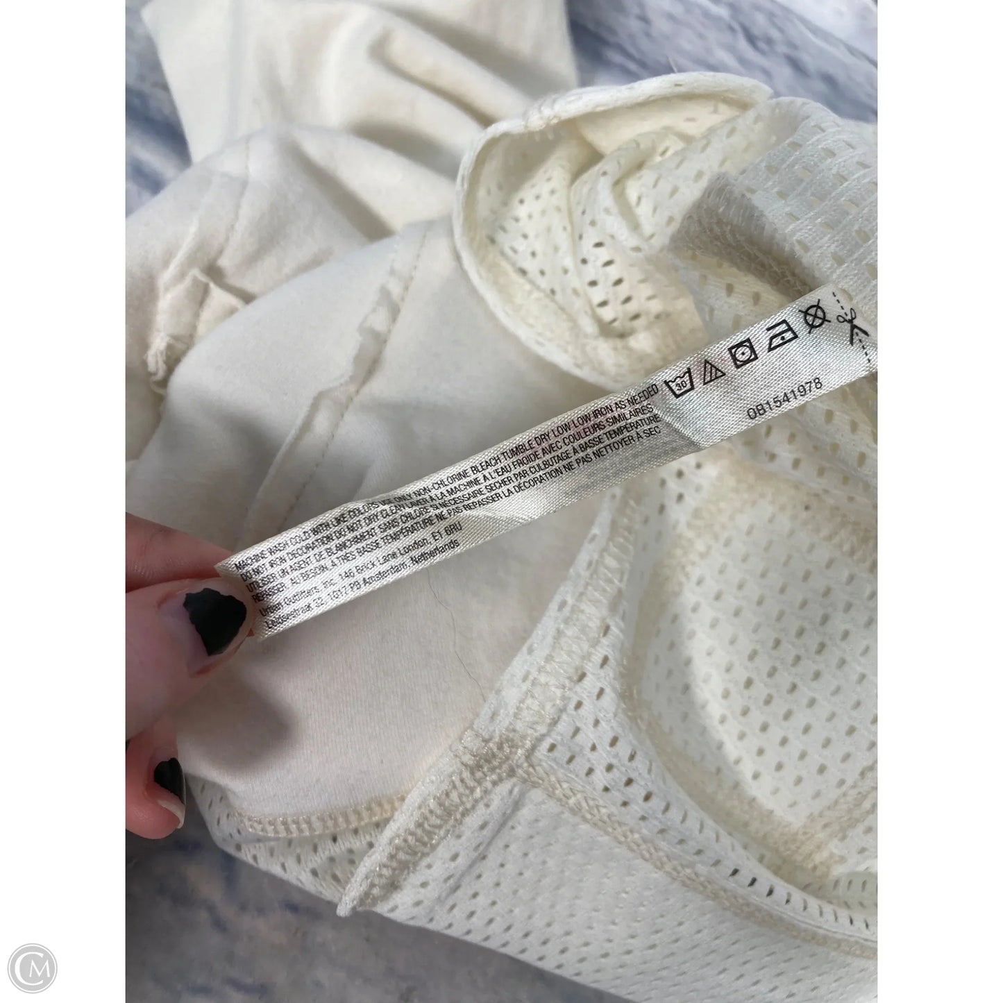Athletic Top Long Sleeve Crewneck By Free People In Cream & Green, Size: S