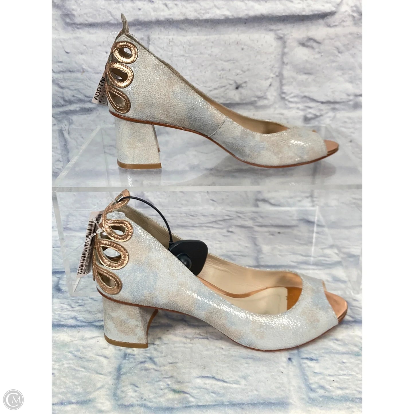 Shoes Heels Block By Anthropologie In Blue & Gold, Size: 7